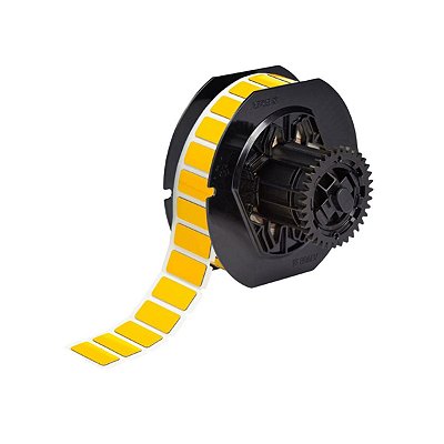 ETIQUETA B593 AMARELO RETANGULAR - 0.49"X1.06" B30EP-171-593