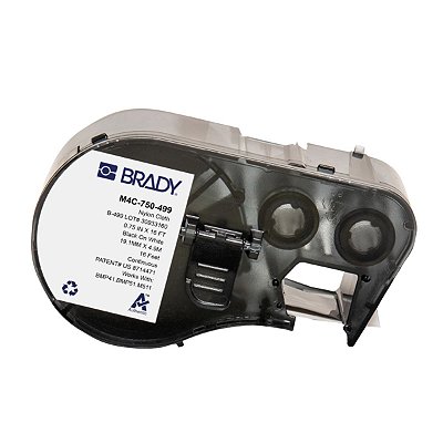 ETIQUETA M41/51/M511 B499 NYLON 0.750'X16' PRETO NO BRANCO M