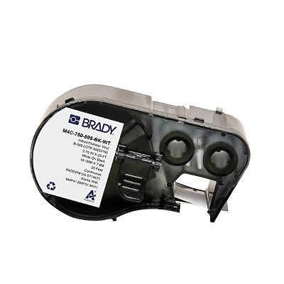 ETIQUETA M41/51/M511 B595 VINIL 0.0750'X 25' BRANCO NO PRETO