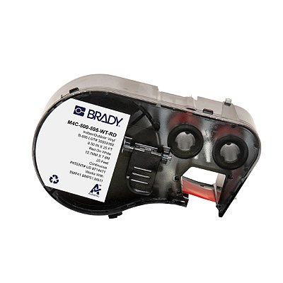 ETIQUETA M41/51/M511 B595 VINIL 0.500'X 25' VERMELHO NO BRAN