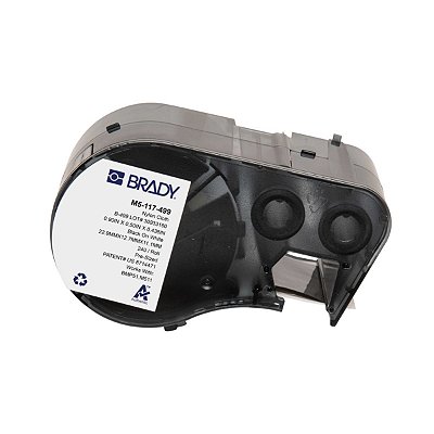 ETIQUETA M51/M511 B499 NYLON BRANCO 1'X0.5'X0.4375' M5-117-4