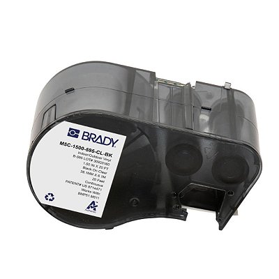 ETIQUETA M51/M511 B595 VINIL PRETO/TRANSPARENTE 1.50'X20' M5