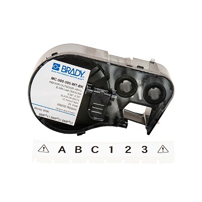 FITA ADESIVA VINIL 12,7MM X 7,6M PRETO/BRANCO MC-500-595-WT-