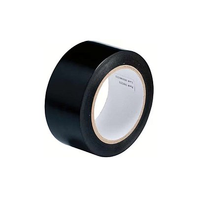 FITA DEMARCADORA DE SOLO EM VINIL 76MM X 32M PRETO (3"X 108'