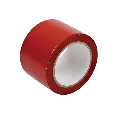 FITA DEMARCADORA DE SOLO EM VINIL 76MM X 32M VERMELHO (3"X 1