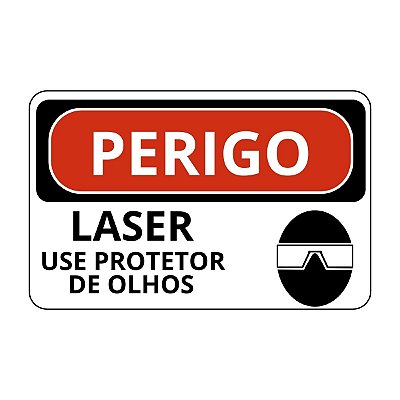 PLACA PERIGO - OBRIGATÓRIO PROTETOR DE OLHOS - 25,0X18,0CM -