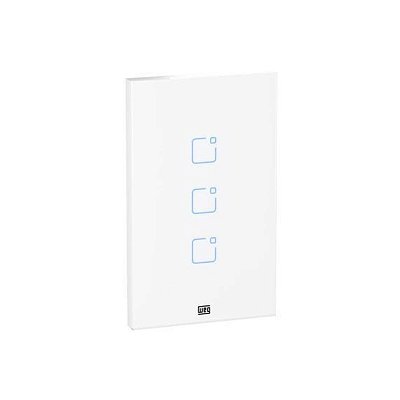 INTERRUPTOR TOUCH 3 BOTOES WIFI COM PLACA 4X2 BRANCO - WEG