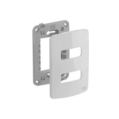 PLACA E SUPORTE 4X2 2 POSICOES COMPOSE BRANCO R.13295537 - W