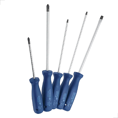 JOGO CHAVE FENDA SIMPLES E CRUZ C/ 5 UNIDADES 150-160S R.036