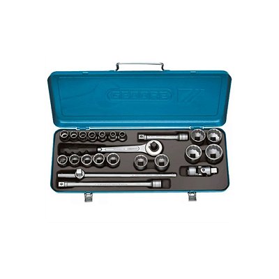 JOGO DE SOQUETES 1/2 ESTRIADOS 3/8" A 1.1/4" C/ 23 PECAS R.D