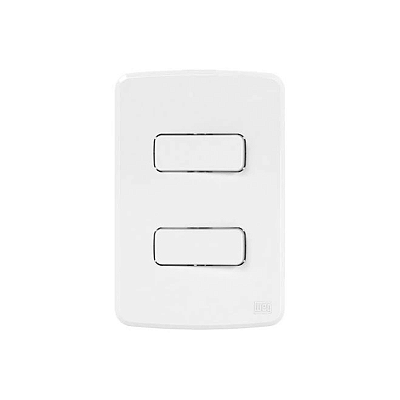 INTERRUPTOR DUPLO SIMPLES 10A 4X2 13272420 BRANCO COMPOSE -