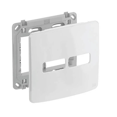 PLACA 4X4 2 POSIÇOES + SUPORTE 13295560 COMPOSE BRANCO - WEG