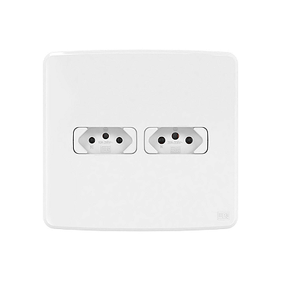 TOMADA DUPLA 10A 4X4 13272689 COMPLETA BRANCA COMPOSE - WEG