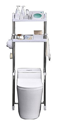 Rack Para Banheiro Privada Vaso Sanitário 2 Prateleiras Multiuso