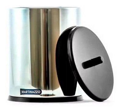 Lixeira Inox Para Banheiro Lavabo Cozinha 3,2 Litros Com Tampa