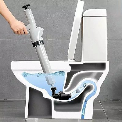 Desentupidor De Ar Alta Pressão Pia Vaso Ralo Tanque MaxDreno Airjet Vertical