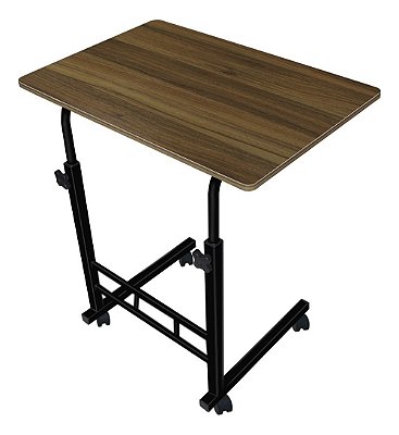 Mesa Multiuso Mesinha Notebook Com Altura Regulavel e Rodinhas Tablet Cama Sofá Ajustavel Preta