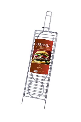 Grelha Para Hambúrguer Com 4 Argolas Modeladoras Hamburgueira 58x15CM