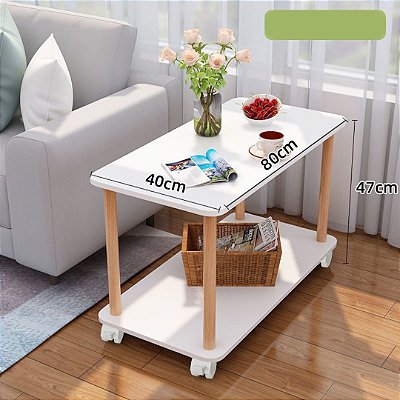 Mesa Multiuso Rack Centro Sala Para Tv Branco Com Rodizios