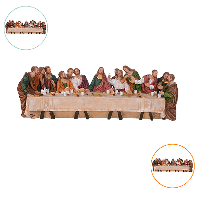 Santa Ceia De Resina 13 Figuras Presépio Natalina Vila Natal