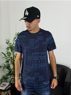 Camiseta Armani Exchange Azul Marinho 37