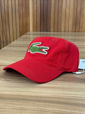 Boné Lacoste Big Croc Vermelho