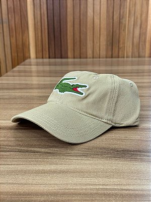 Boné Lacoste Big Croc Bege