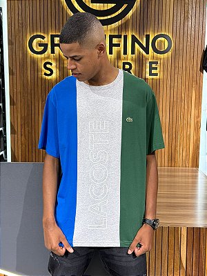 Camiseta Lacoste Verde, Azul e Cinza TH1203