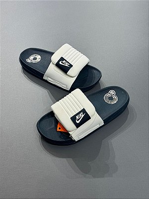 Slide Nike Offcourt Branco e Azul