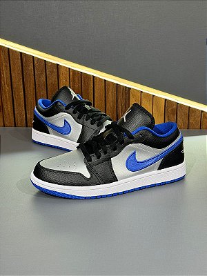 Tênis Air Jordan 1 Low Blk/Blu 553558007