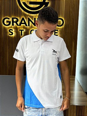 Polo Onbongo Branca e Azul D973A