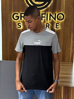 CAMISETA PUMA 847426 CINZA E PRETA