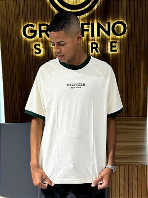 Camiseta Tommy Hilfiger THMW0MW34396 Bege