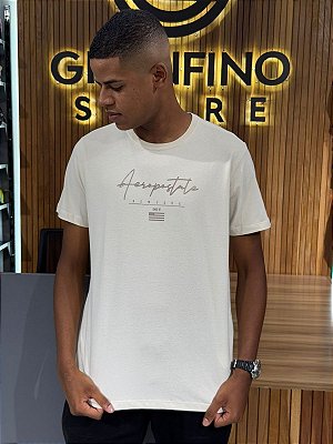Camiseta Aeropostale Bege 87110156