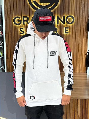 Moletom Canguru Onbongo Staff Branco ON376