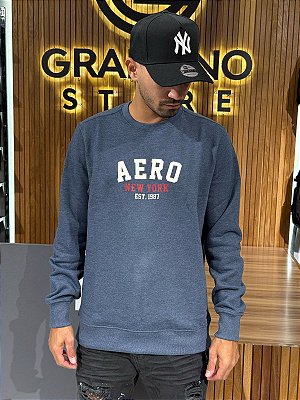 Moletom Careca Aeropostale Marinho Mesclado 87120802