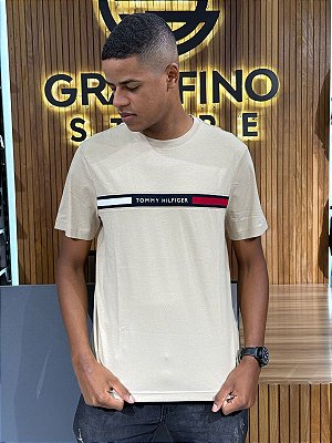 Camiseta Tommy Hilfiger Bege THMW0MW36498
