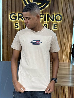 Camiseta Tommy Hilfiger Bege ABMW0MW38636