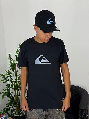 Camiseta Quiksilver Gradiente Logo Wordblock Preta Q471A1048