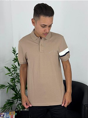 Polo Tommy Hilfiger Marrom Claro THMW0MW41354