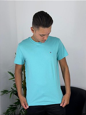 Camiseta Tommy Hilfiger Verde Agua THMW0MW38997