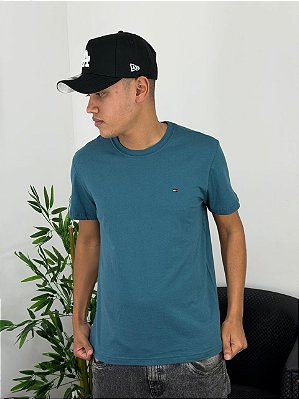 Camiseta Tommy Hilfiger Azul Petróleo THMW0MW38997