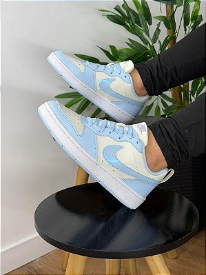 Tênis Nike Court Borough Low Douce/Blue Celeste IH4048-001