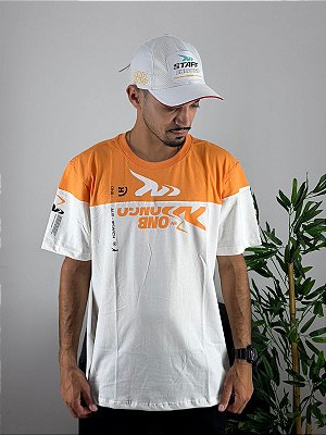Camiseta Onbongo Laranja e Branca ON594