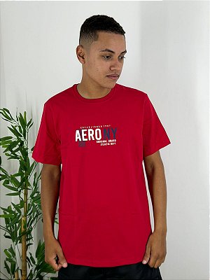 Camiseta Aeropostale Silcada Vermelha 871401158-1