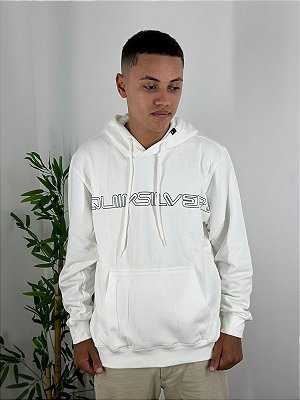 Moletom Quiksilver Word Block 310G Branco Q422P0133