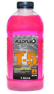 Aditivo Fluido Radiador Rosa Concentrado T5 Radnaq 1 Litro