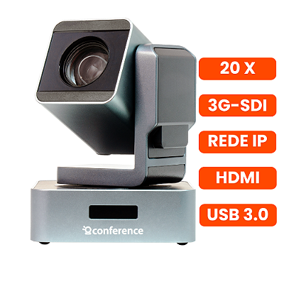 Câmera Mini PTZ 20X PRO2 HDMI | 3G-SDI | USB 3.0 | REDE IP - Com Suporte