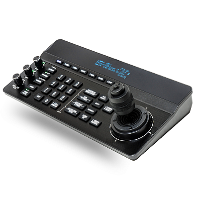 Joystick IP JTK3 Conference — Controle PTZ profissional NDI, VISCA IP, ONVIF, 128 presets