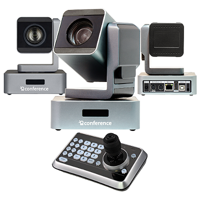 Kit 3 Church 20x -3 Câmeras Mini PTZ 20x Church + 1 Joystick JTK1 + 3 Suportes de Parede+ 3 Cabos Conference – (90m T)